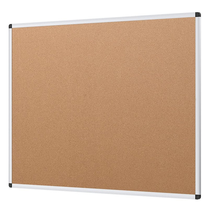 VIZ-PRO Cork Notice Board, 36 X 24 Inches, Pack of 2, Silver Aluminium Frame - Image 2